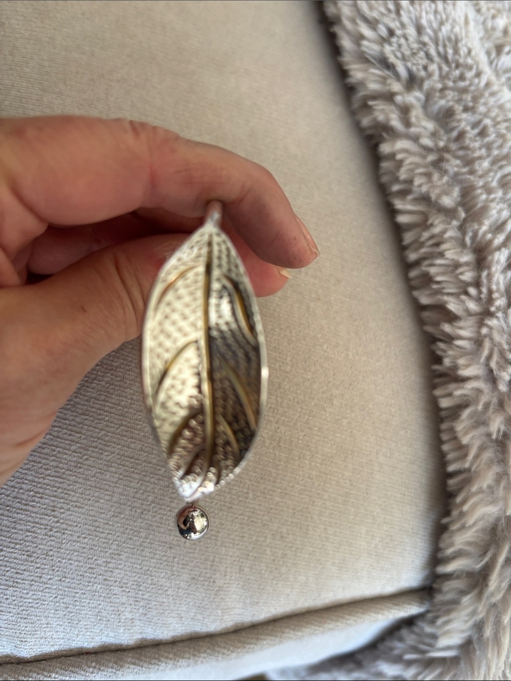 Leaf Pendant - S999 pure silver cuff bracelet
